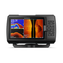 Carica l&#39;immagine nel visualizzatore di Gallery, Ecoscandaglio GARMIN STRIKER VIVID 7sv (schermo 7&quot;) con trasduttore GT52HW-TM ClearVü/SideVü prof./temp. da poppa (150/240 - 455/800 kHz)
