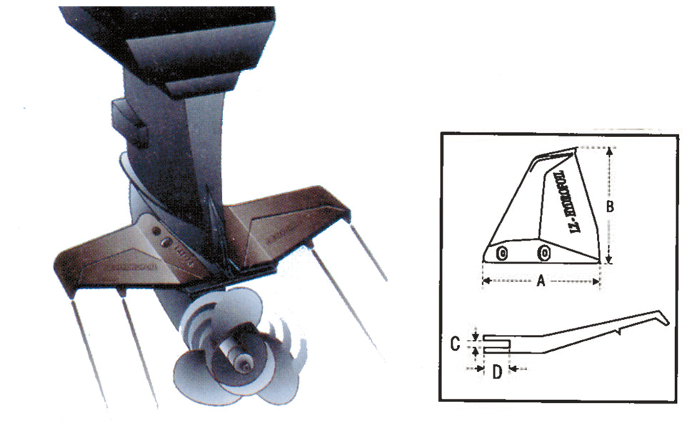 Stabilizzatore idrodinamico per motori fuoribordo